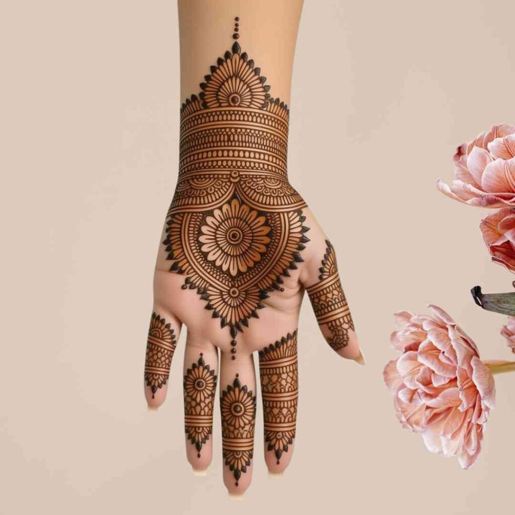 Unique Circle Mehndi design