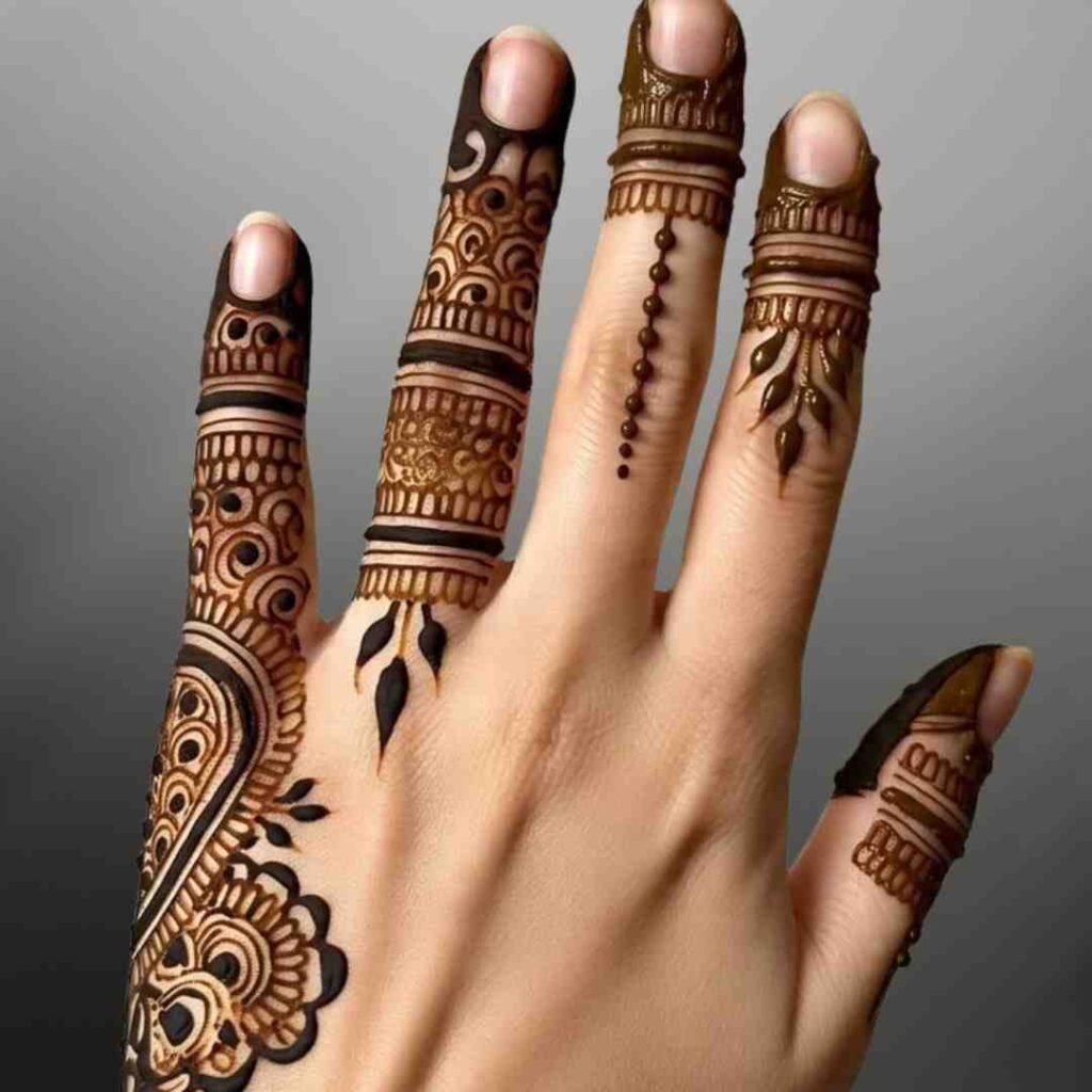 Easy Simple Finger Mehndi Design