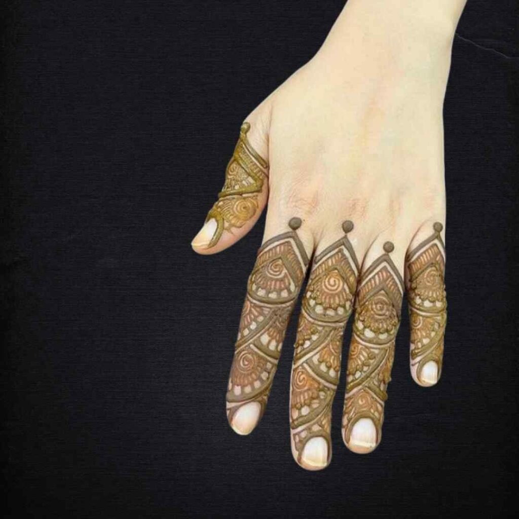 Royal Finger Mehndi Design