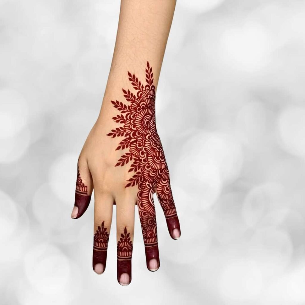 Royal Finger Mehndi Design