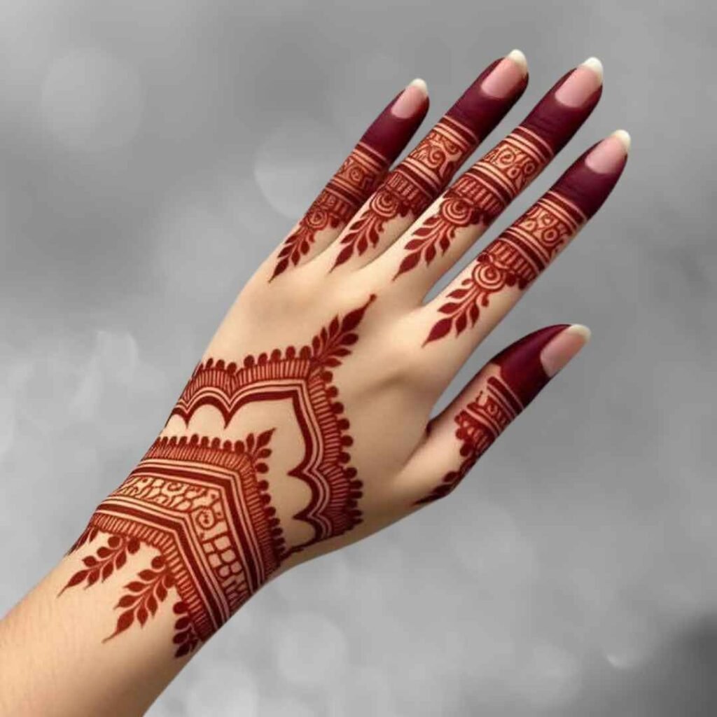 Royal Finger Mehndi Design