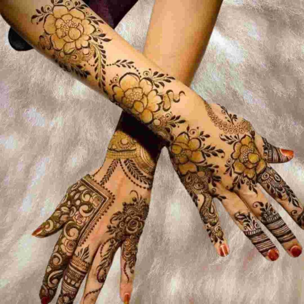 Simple Flower Mehndi Design