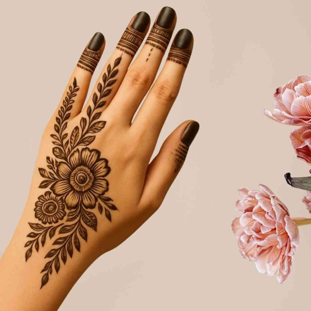 Small Flower Mehndi Design