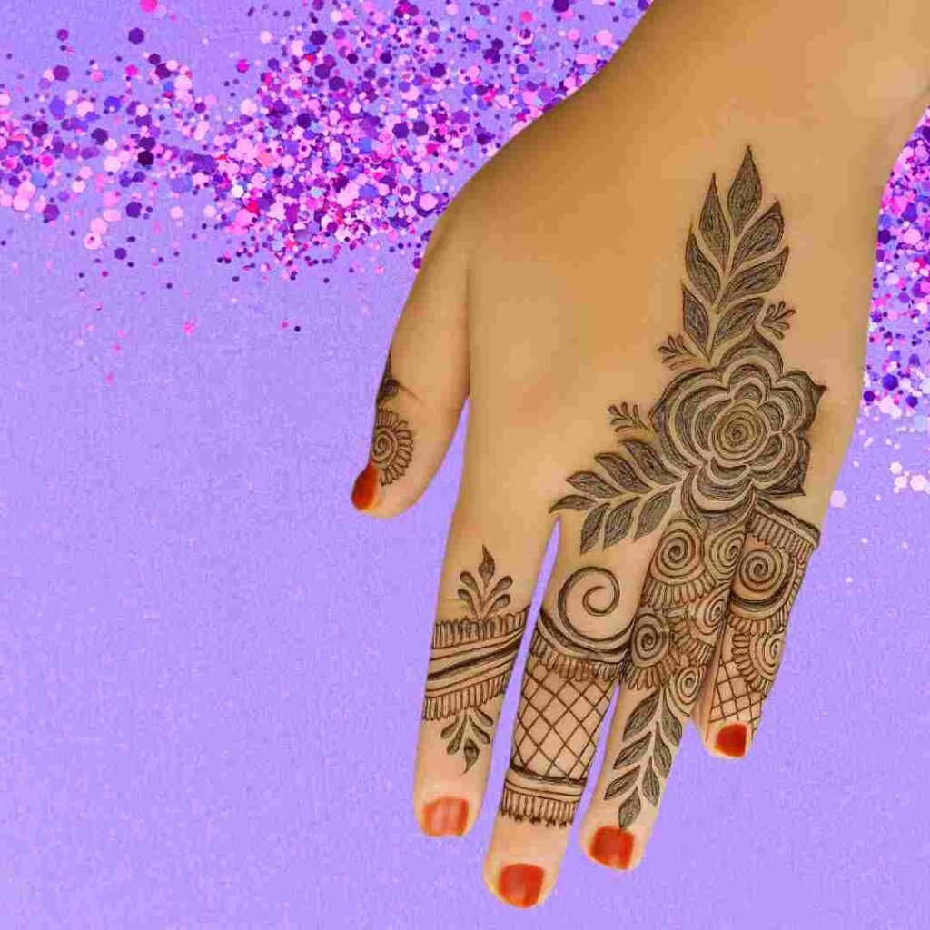 Simple Flower Mehndi Design