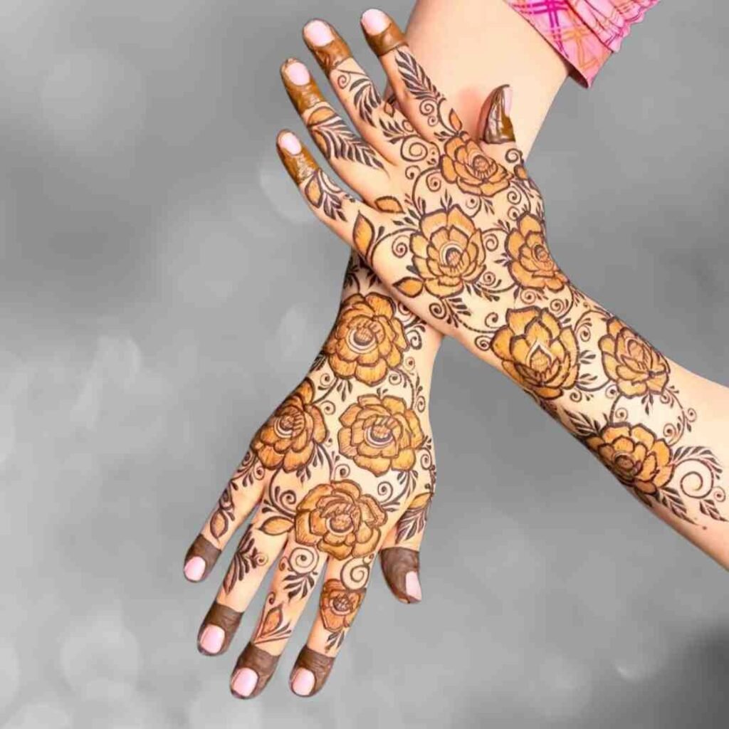 Simple Flower Mehndi Design