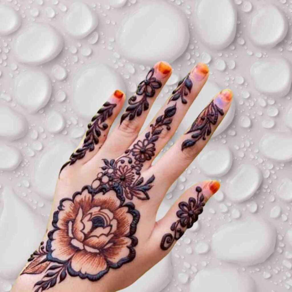 Easy Simple Flower Mehndi Design
