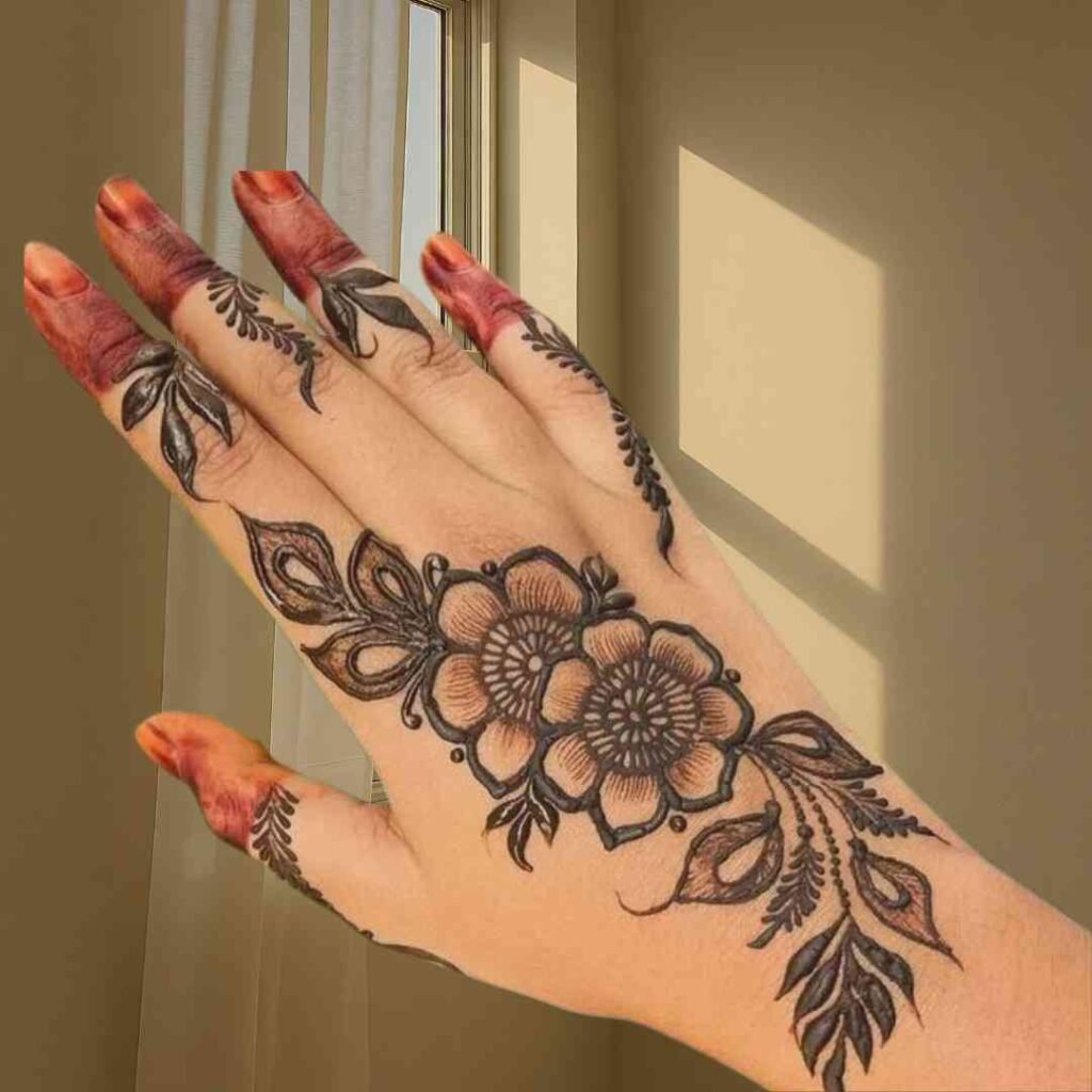 Easy Simple Flower Mehndi Design