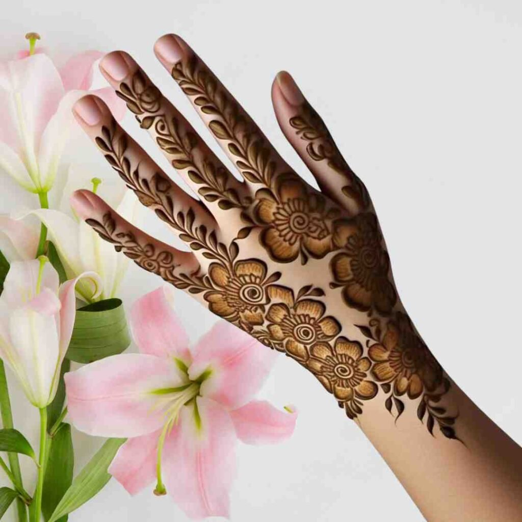 Easy Simple Flower Mehndi Design