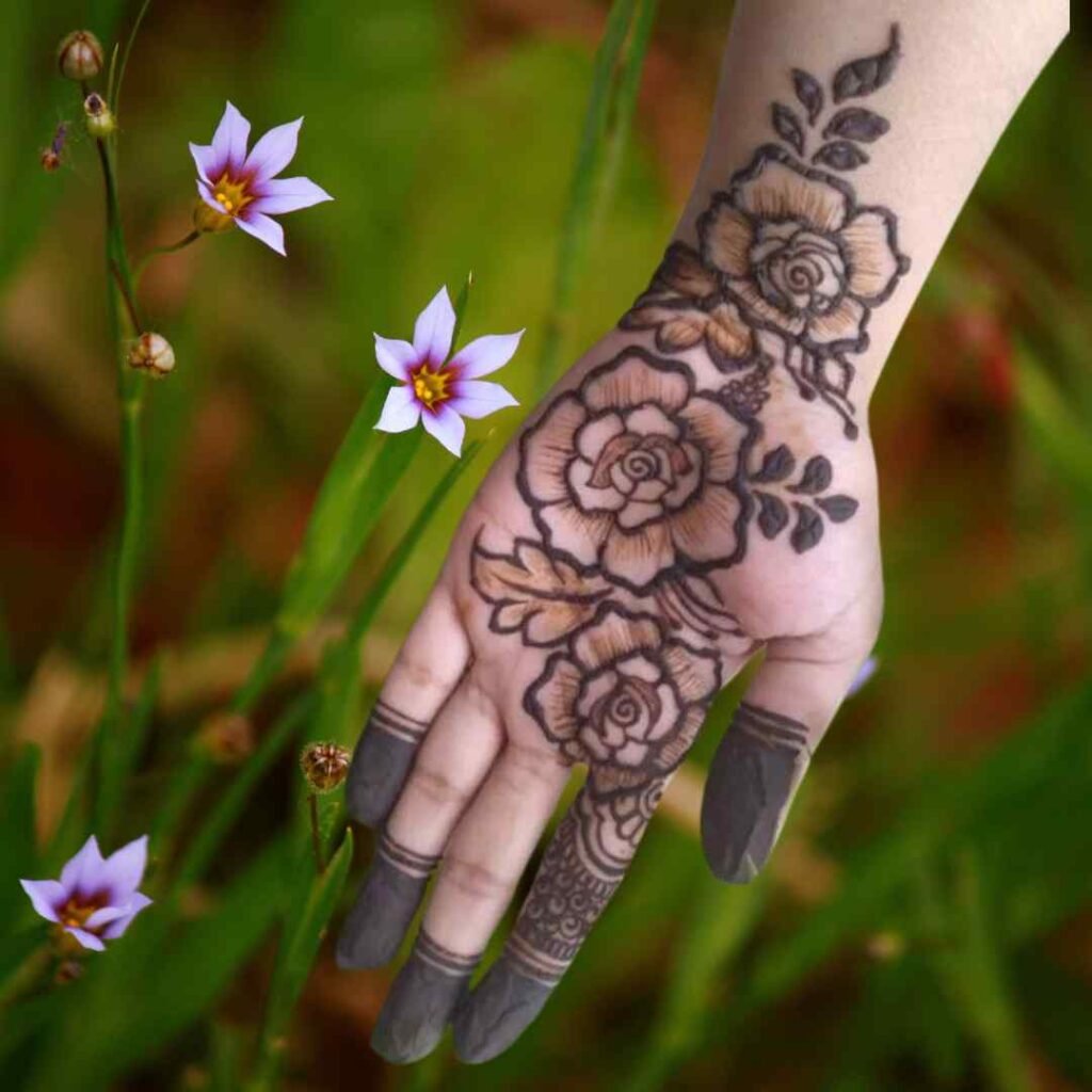 Easy Simple Flower Mehndi Design