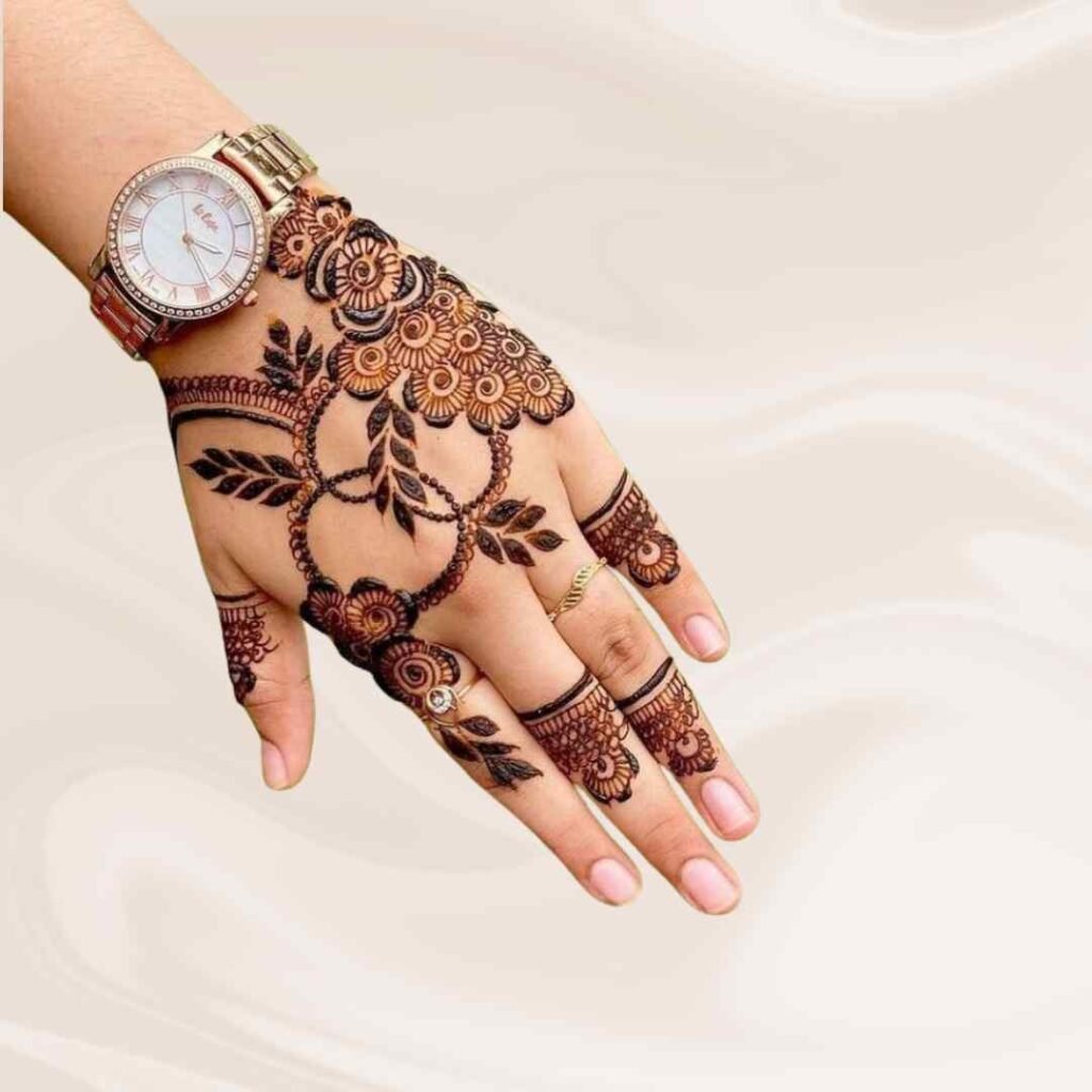 Flower Mehndi Design for Kids