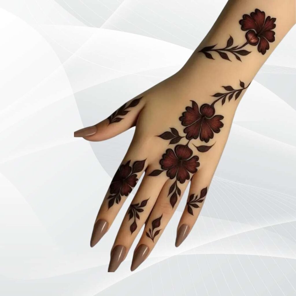 Small Flower Mehndi Design