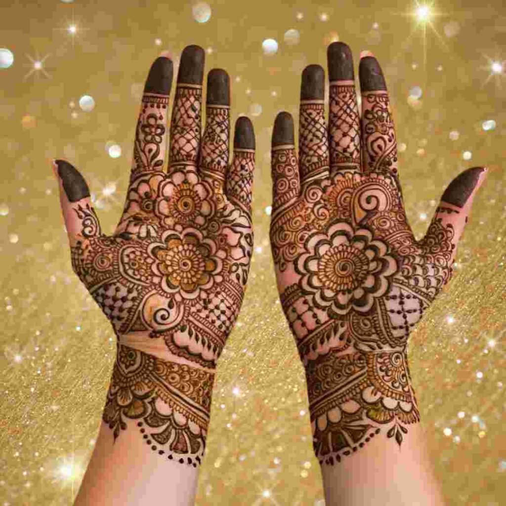 Front Hand Simple Mehndi Design Aesthetic