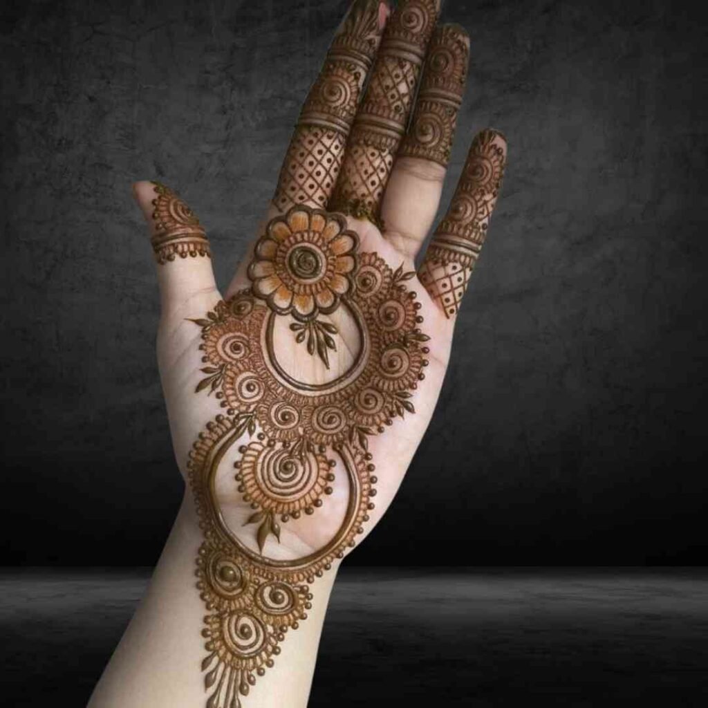 Front Hand Simple Mehndi Design 