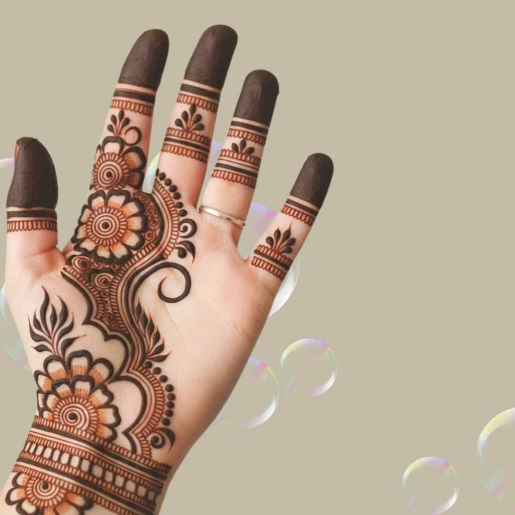 Front Hand Simple Mehndi Design 