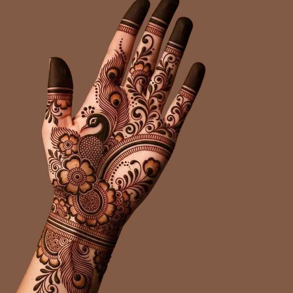 Front Hand Simple Mehndi Design 