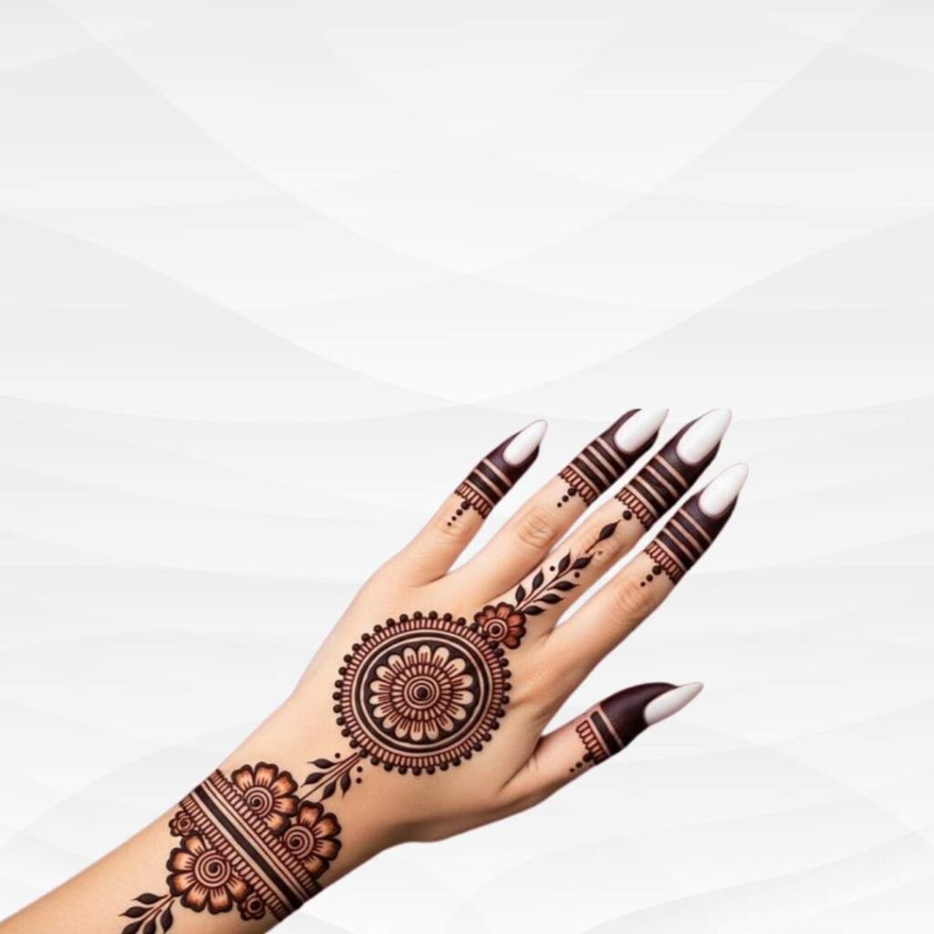 Gol Tikki Mehndi Design for Kids
