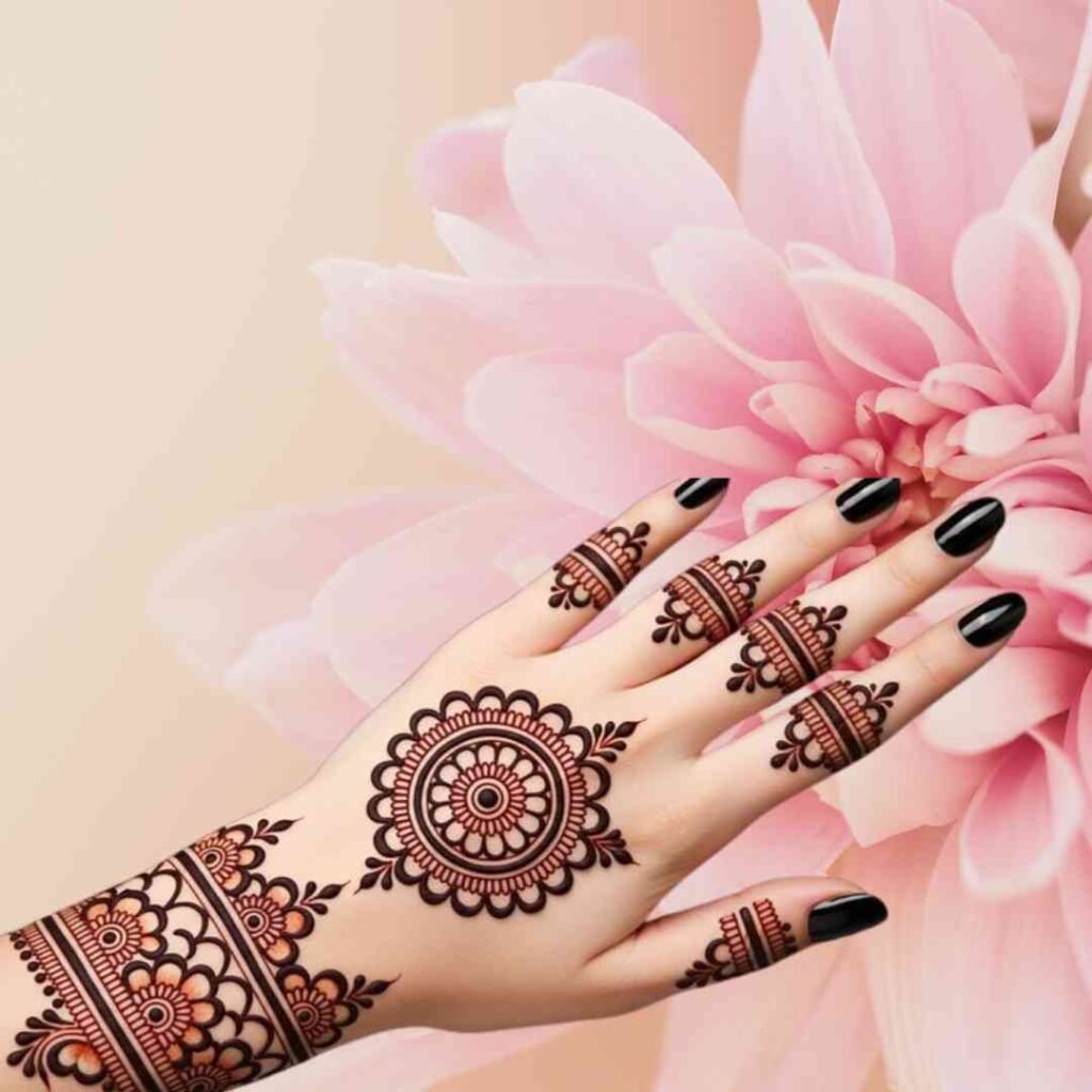  Gol Tikki Mehndi Design Simple