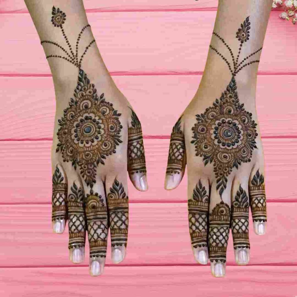  Gol Tikki Mehndi Design Simple