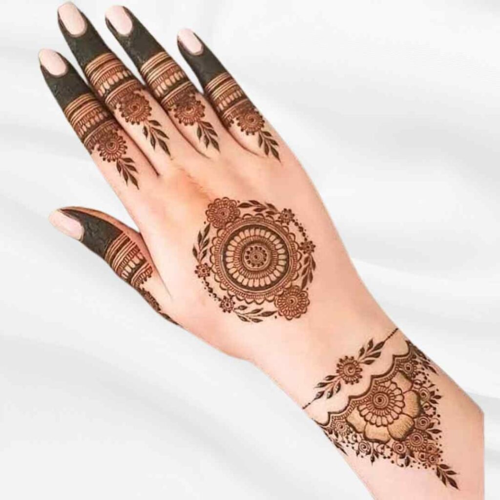  Gol Tikki Mehndi Design Simple