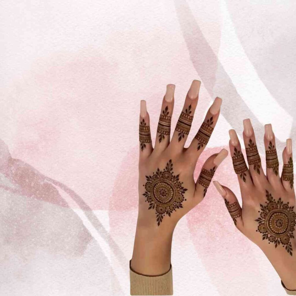 Tiki Simple Gol Tikki Mehndi Design