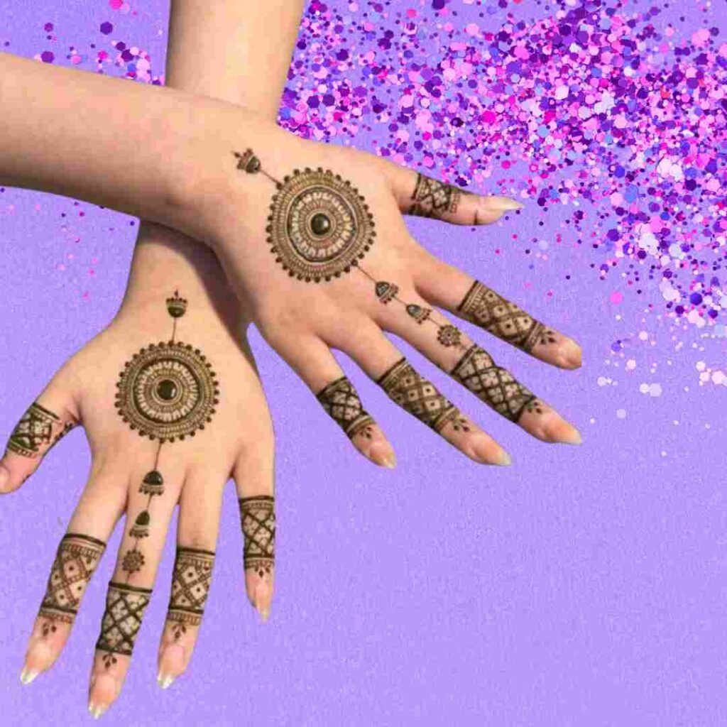 Tiki Simple Gol Tikki Mehndi Design