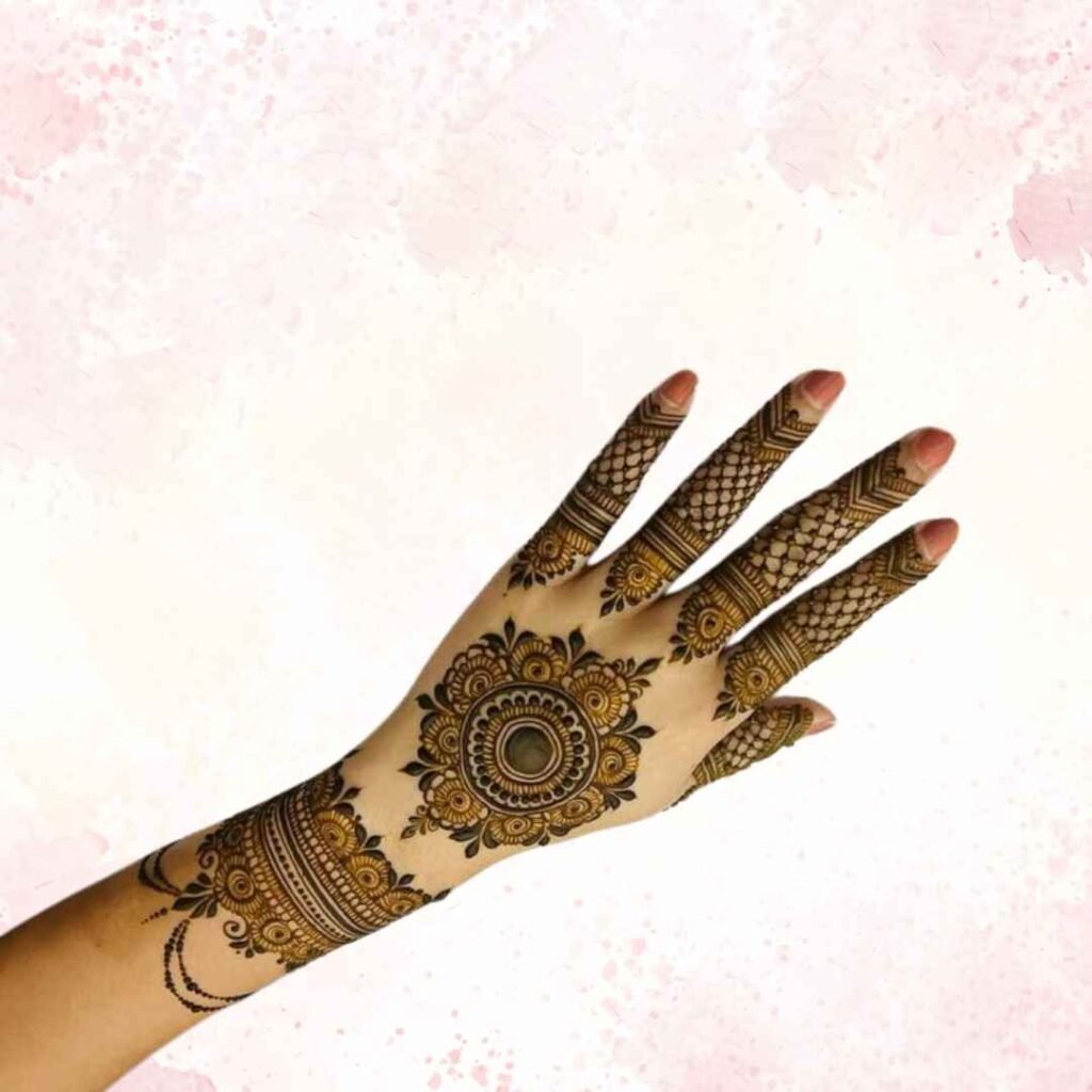 Tiki Simple Gol Tikki Mehndi Design