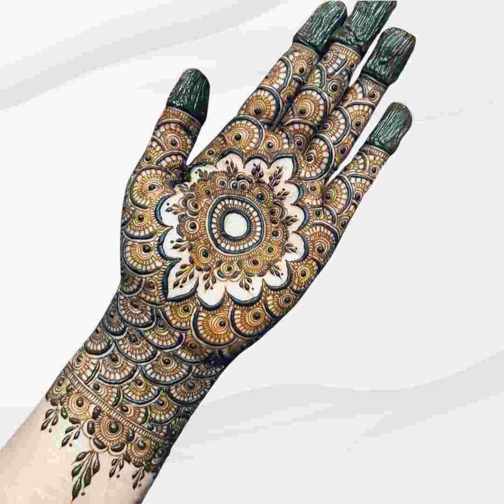 Tiki Simple Gol Tikki Mehndi Design