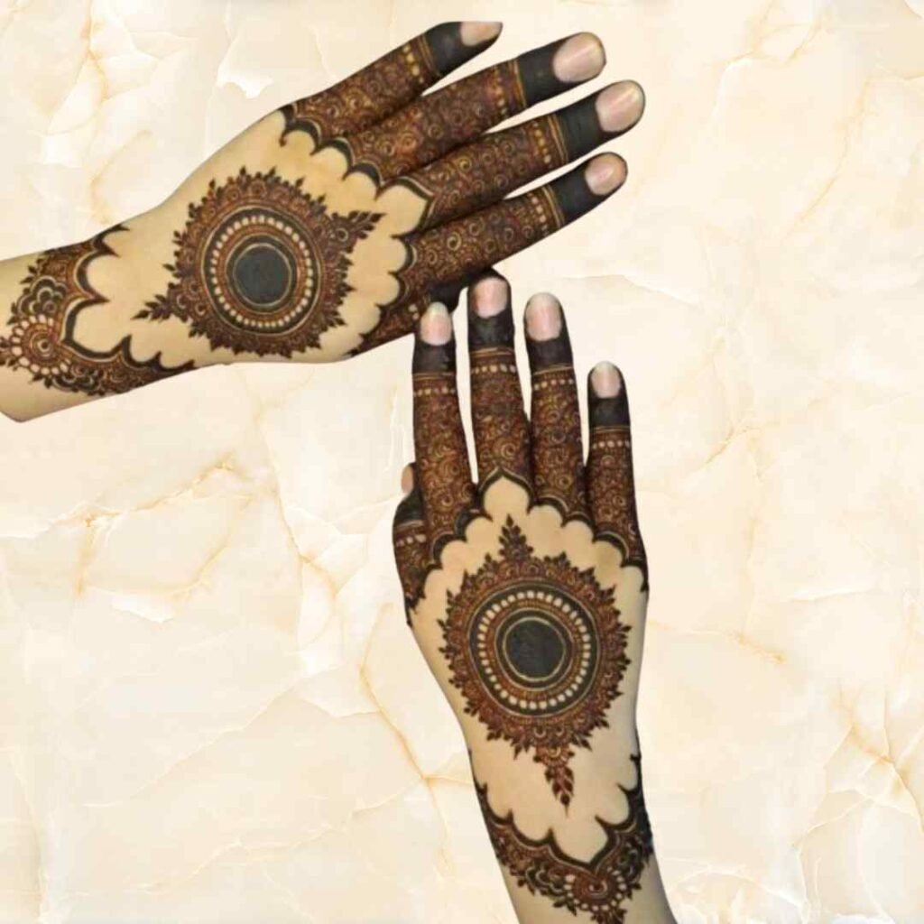 Tiki Simple Gol Tikki Mehndi Design