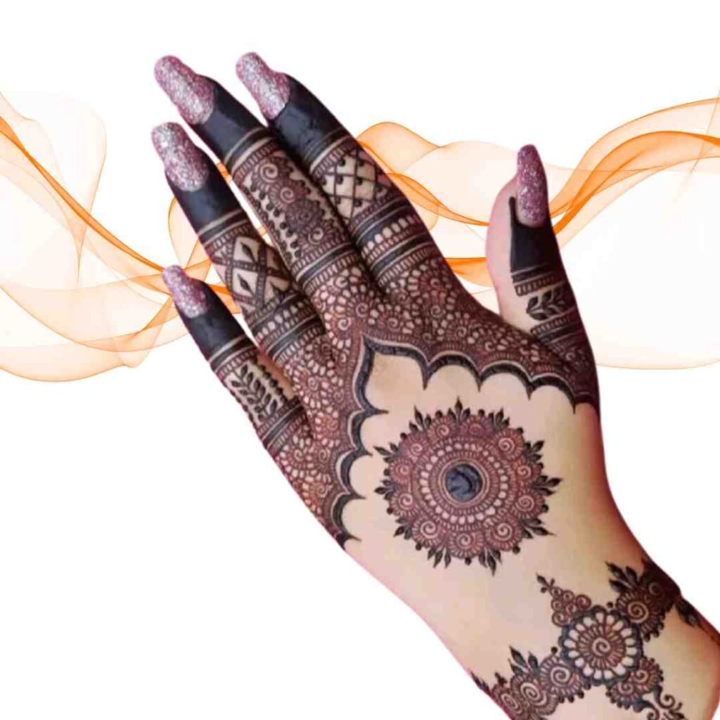 Gol Tikki Mehndi Design