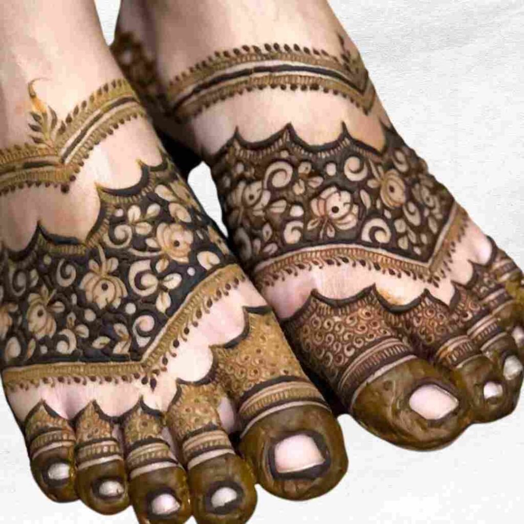 Men Marriage Groom Leg Mehndi Design