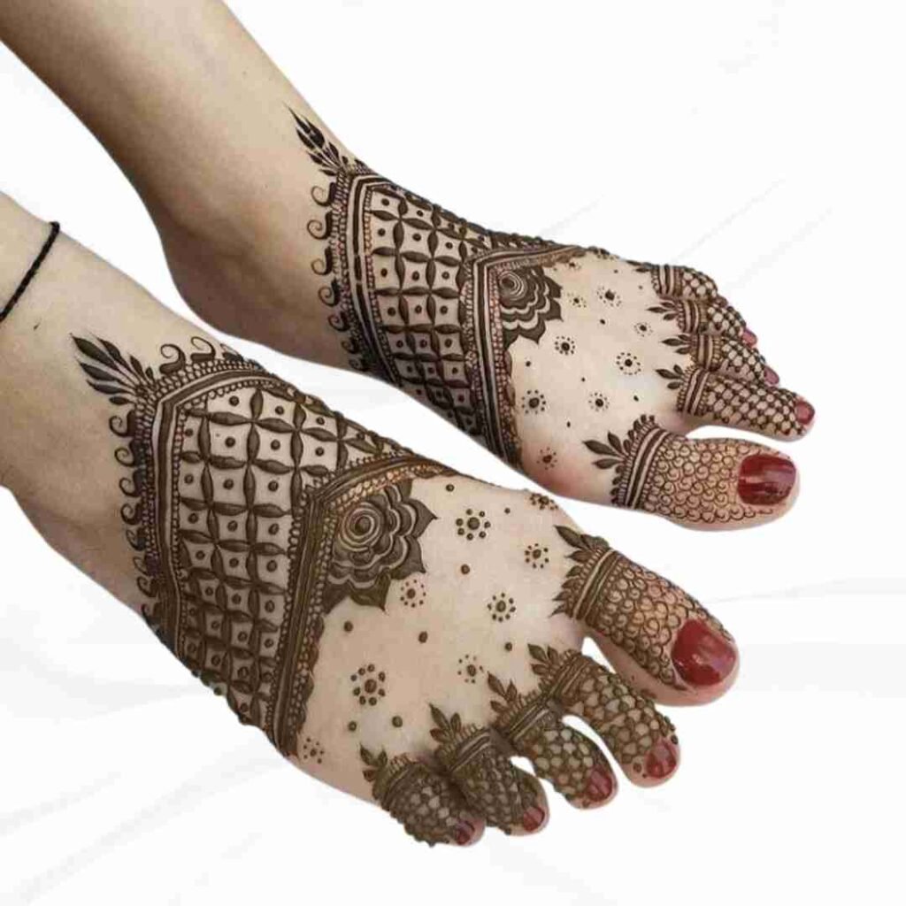 Men Marriage Groom Leg Mehndi Design
