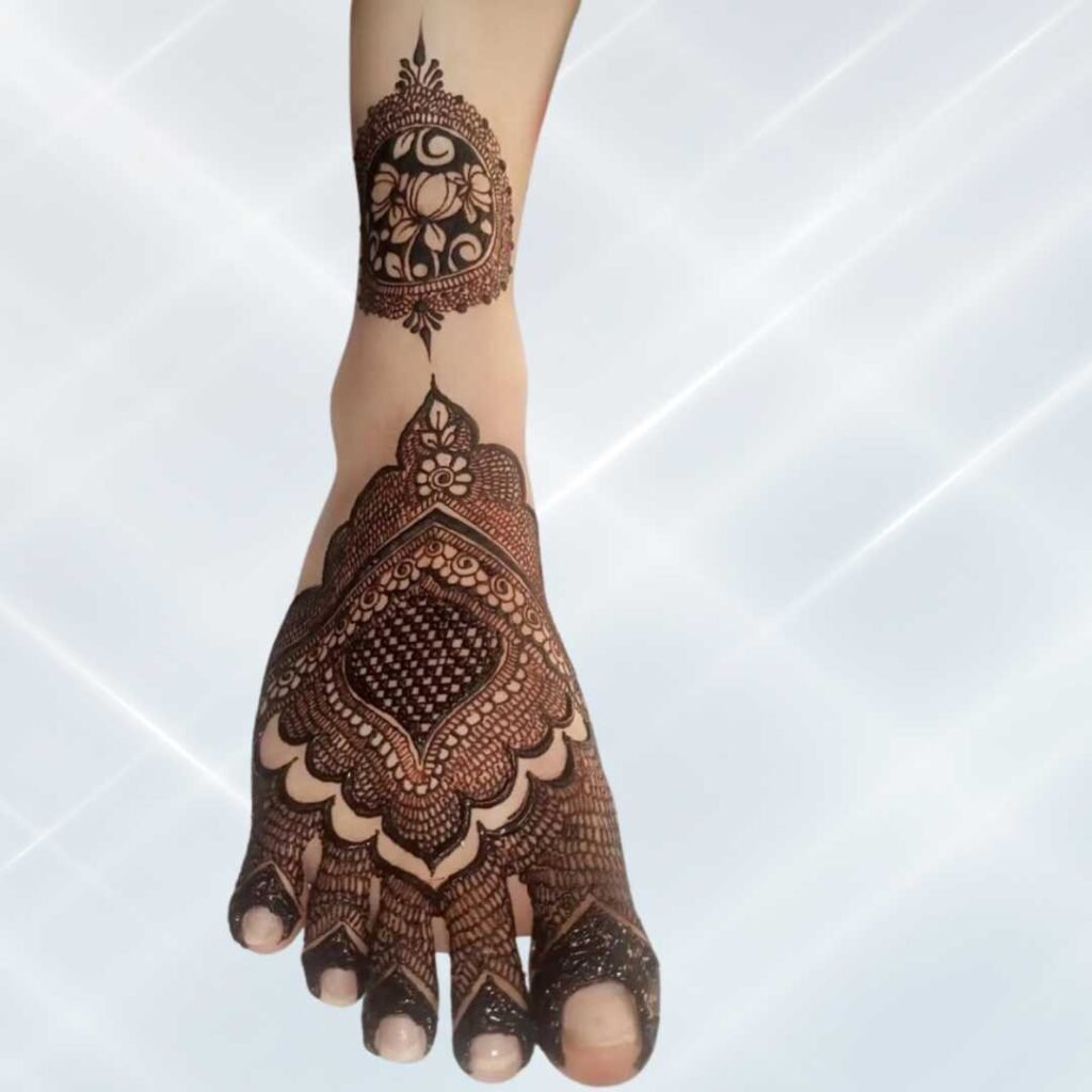 Men Marriage Groom Leg Mehndi Design