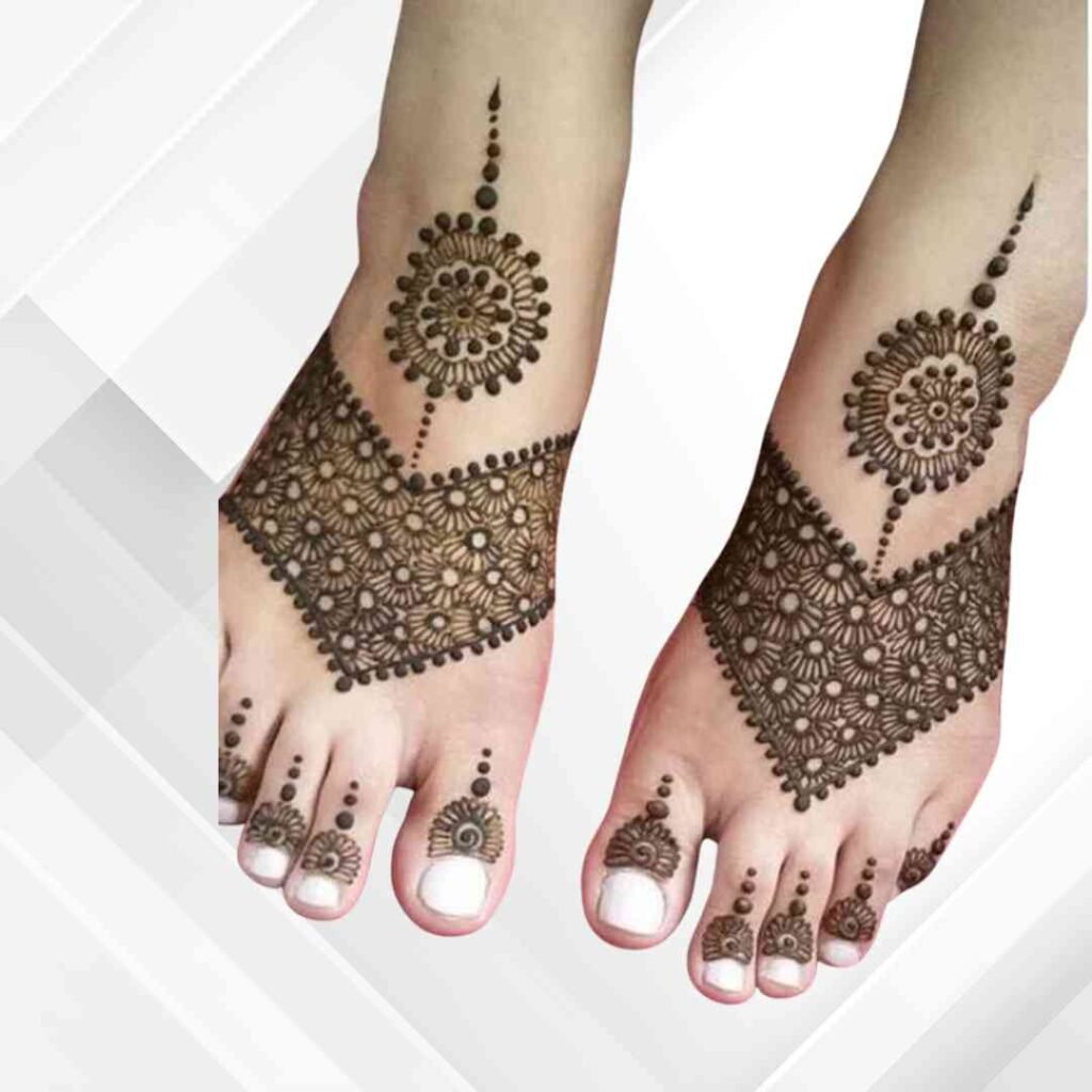 Men Marriage Groom Leg Mehndi Design