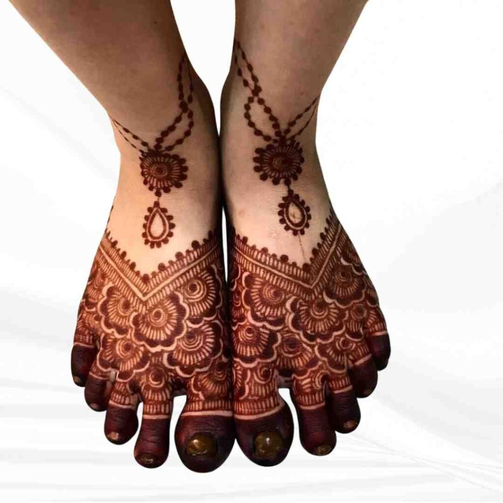 Men Marriage Groom Leg Mehndi Design