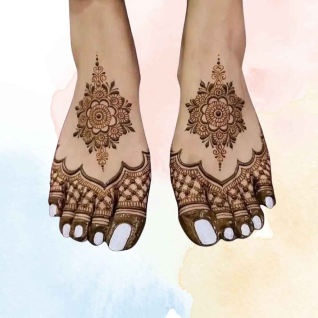 Men Marriage Groom Leg Mehndi Design