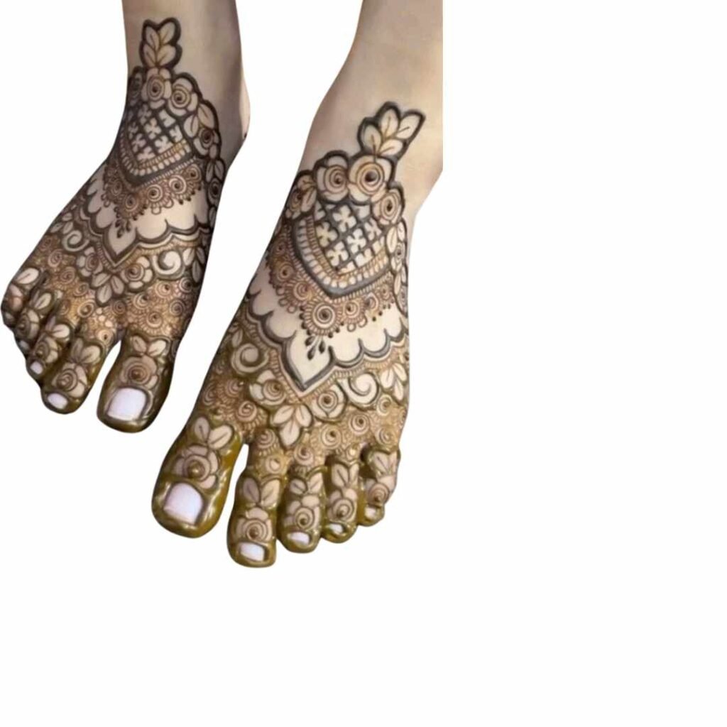 Men Marriage Groom Leg Mehndi Design