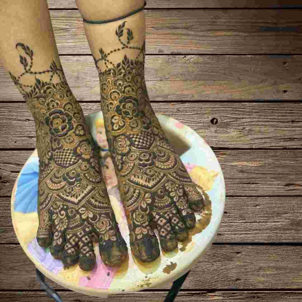  Feet Legs Groom Leg Mehndi Design