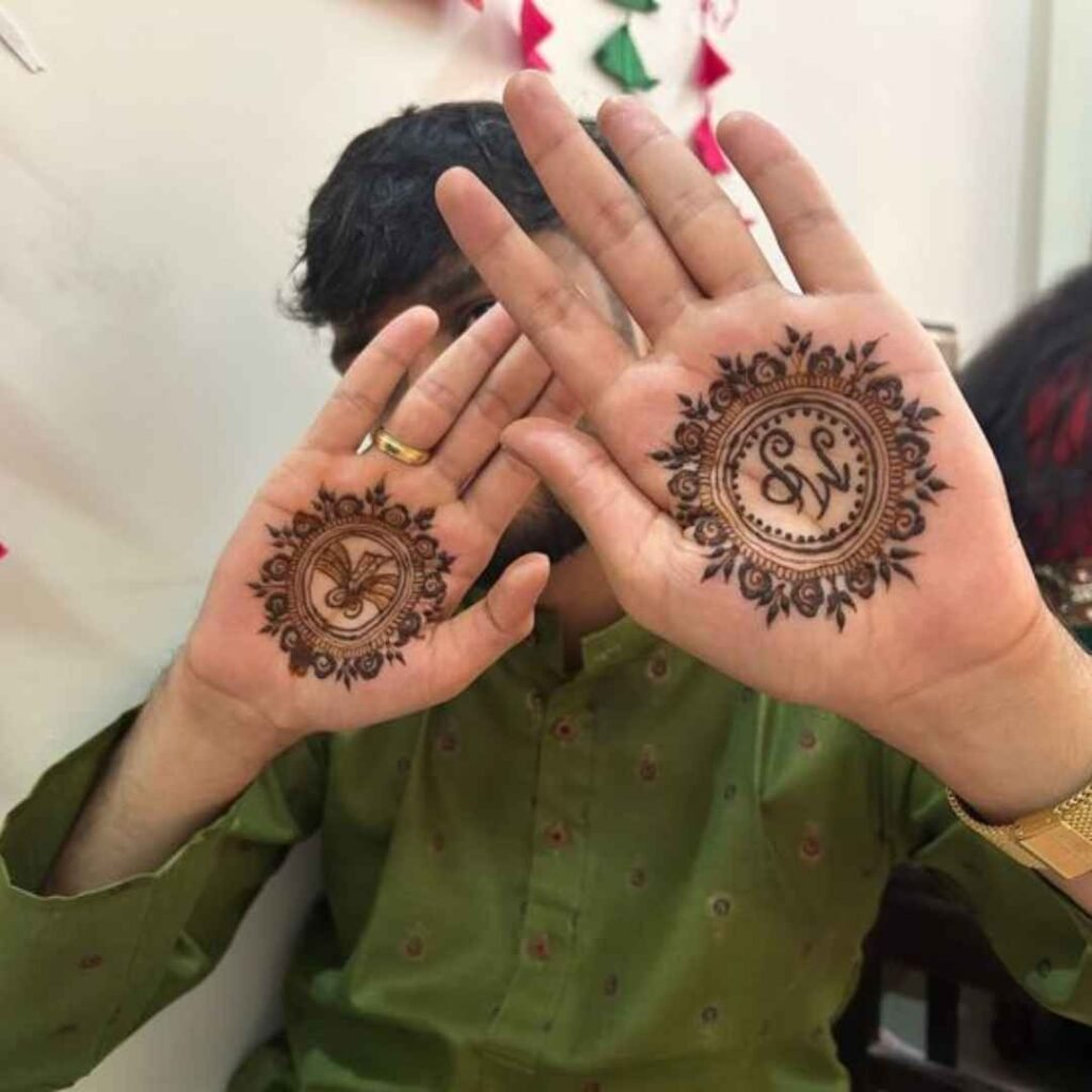 Simple Groom Mehndi Design