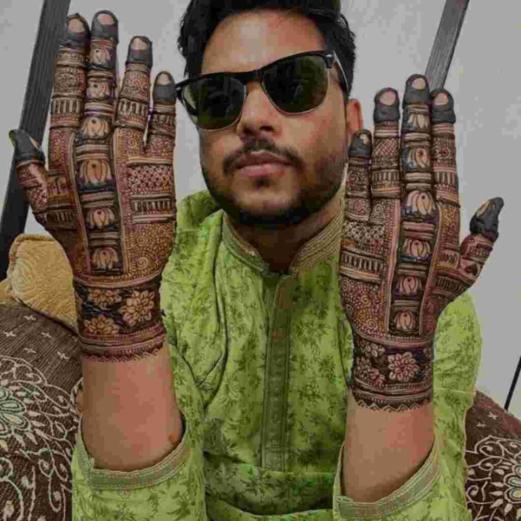 Easy Groom Mehndi Design