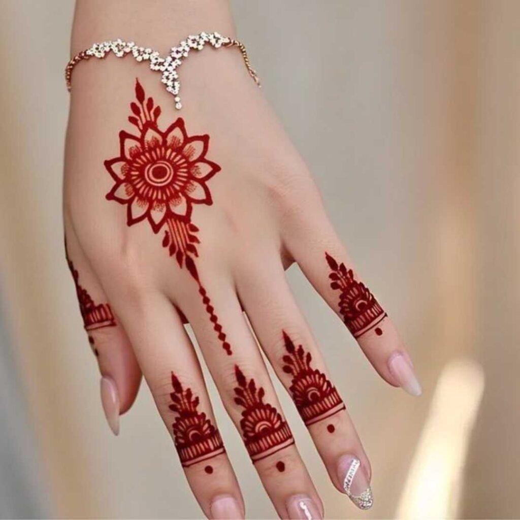 Henna Tattoo Mehndi Design Simple Butterfly