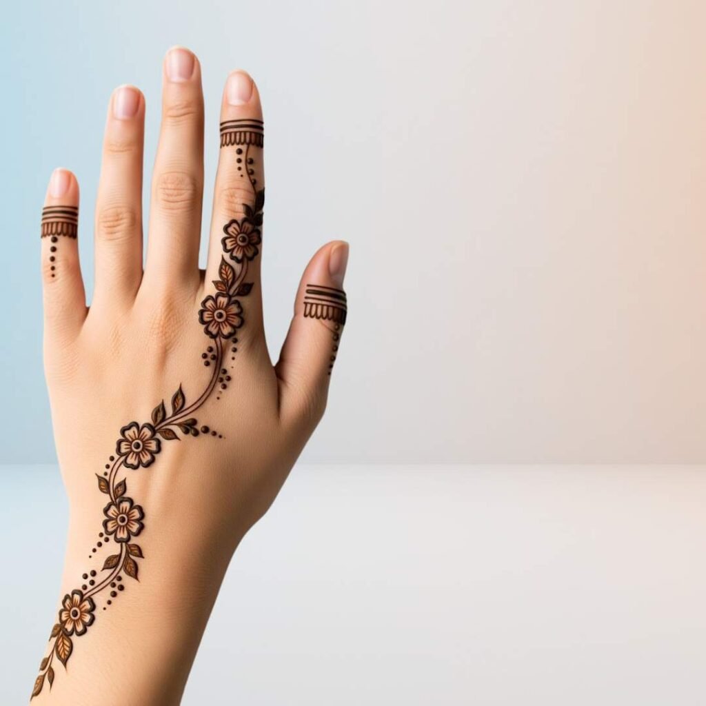 Stylish Henna Tattoo Mehndi Design Simple