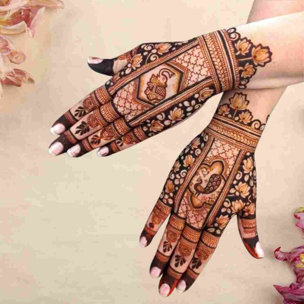 Beautiful Karwa Chauth Mehndi Design