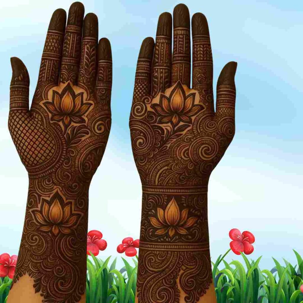 Easy Karwa Chauth Mehndi Design