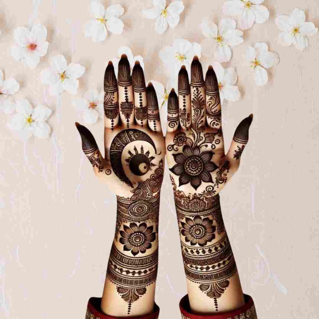 Easy Karwa Chauth Mehndi Design