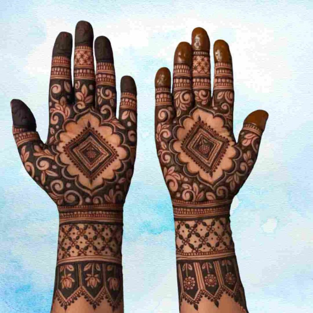 Easy Karwa Chauth Mehndi Design