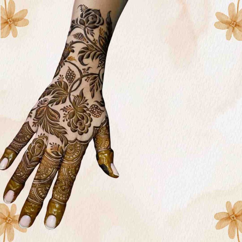 Stylish Khafif Mehndi Design