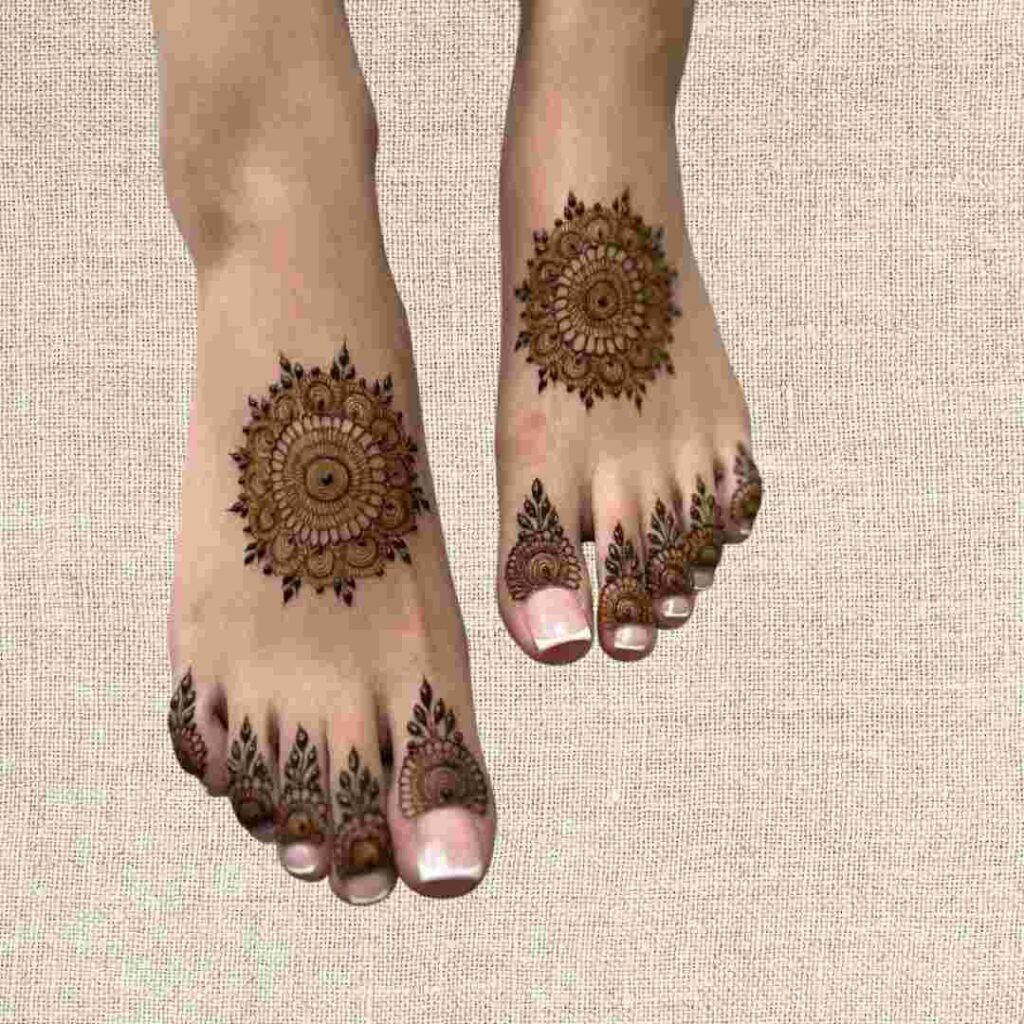 Baby Kids Leg Mehndi Design