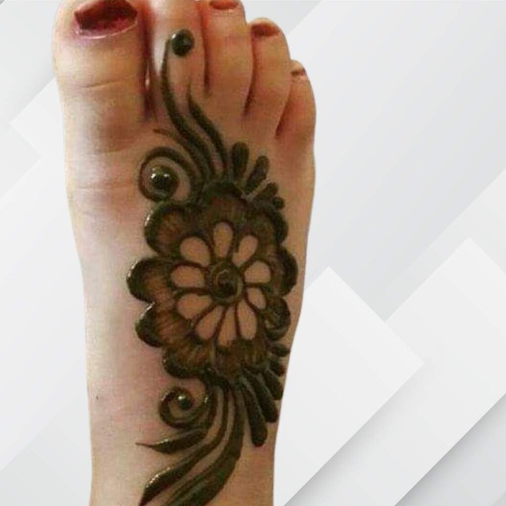 Beautiful Kids Leg Mehndi Design