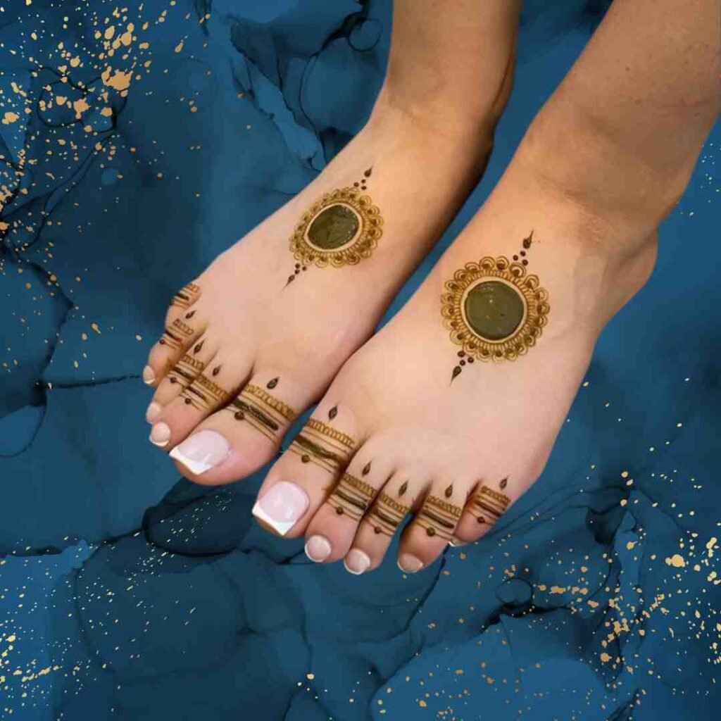 Baby Kids Leg Mehndi Design