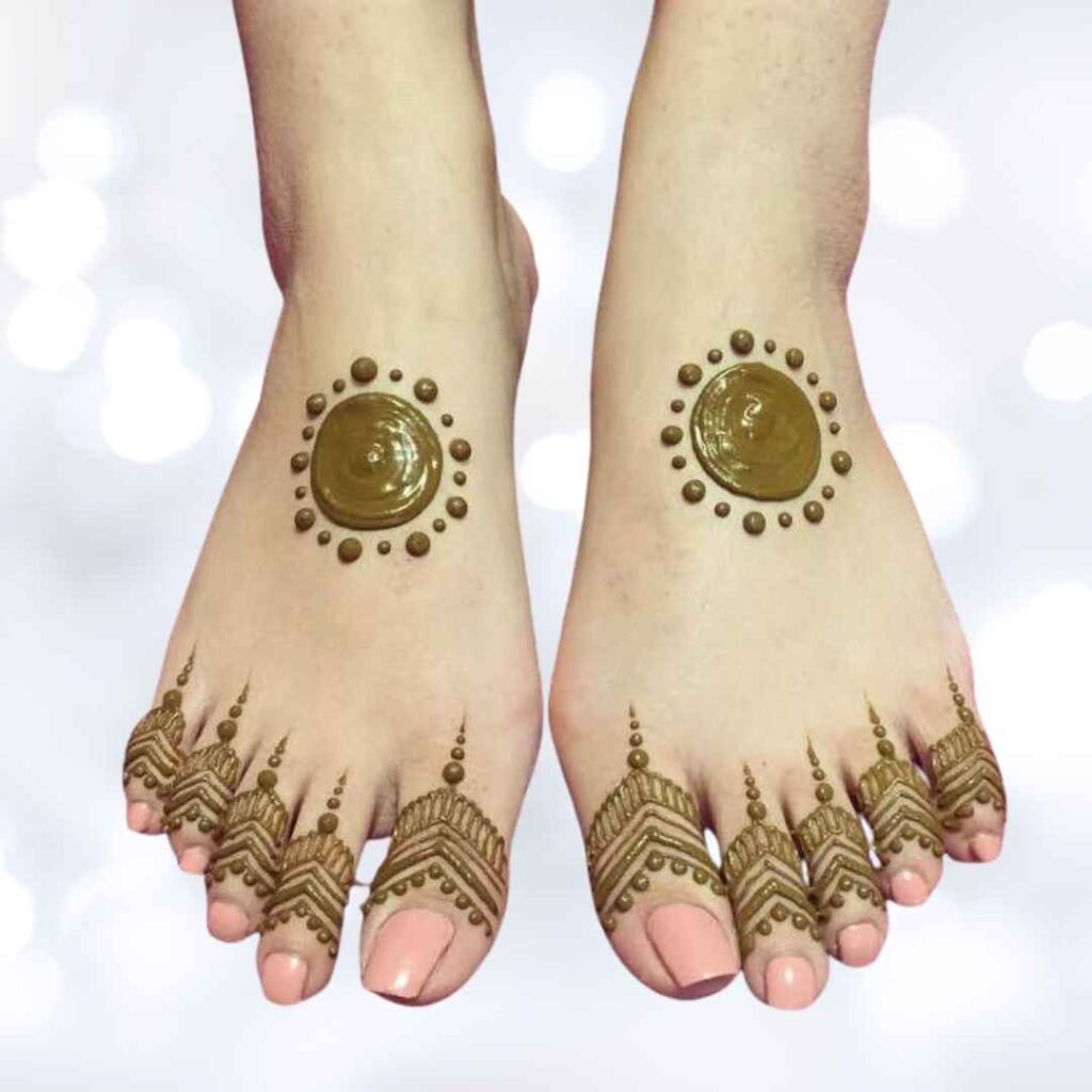 Baby Kids Leg Mehndi Design